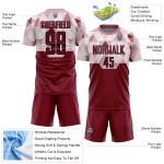 Maglia da calcio personalizzata Crimson Black Geometric Shapes Sublimation