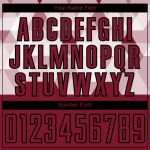 Maglia da calcio personalizzata Crimson Black Geometric Shapes Sublimation