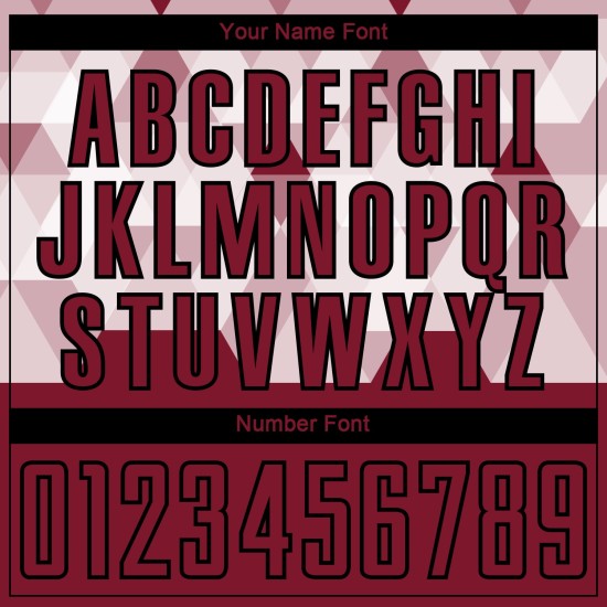 Maglia da calcio personalizzata Crimson Black Geometric Shapes Sublimation