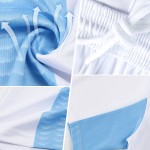 Maglia da calcio personalizzata con stampa a sublimazione di forme geometriche bianche e cremisi